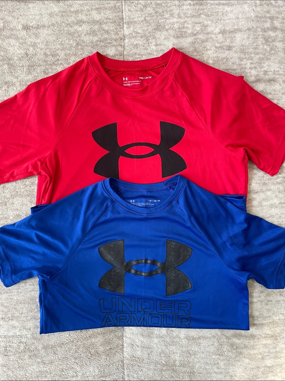 Under Armour Red & Blue Boys' Short Sleeve Logo Tees
